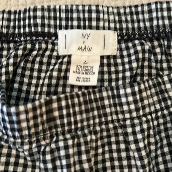 Ivy+Main Black And White Gingham Women’s Size L - Picture 3 of 4